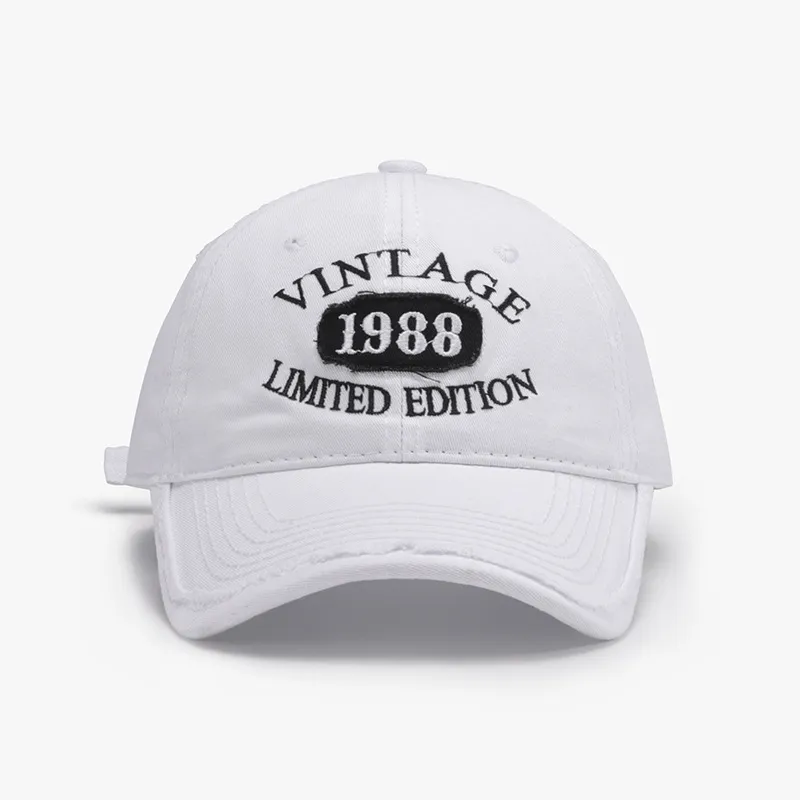 Spring New Big Head Circumference Letter Embroidery Women's Face-looking Small Peaked Cap - Adjustable