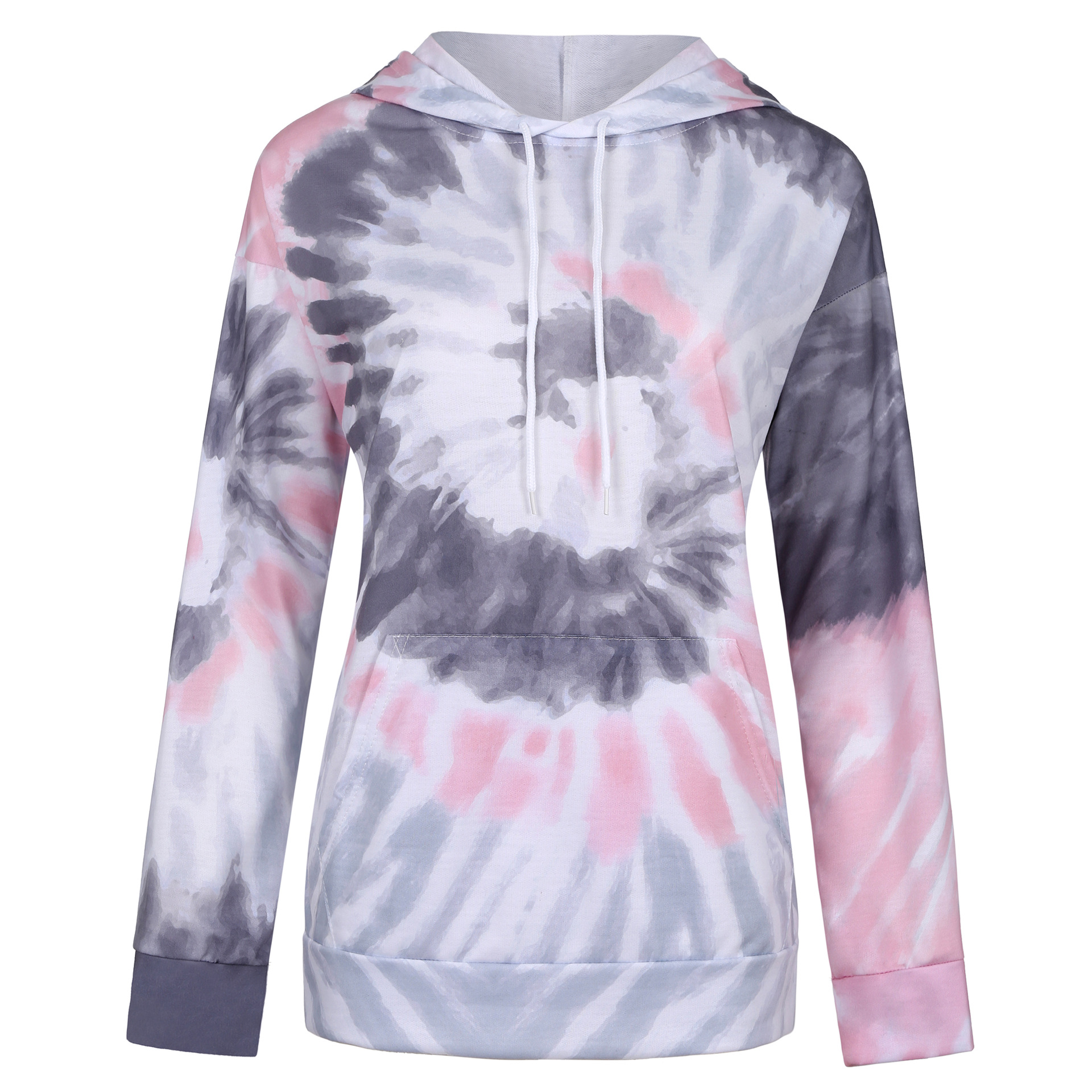 Title 23, Tie-Dye Printed Sweater Loose Hooded Long Sleev...