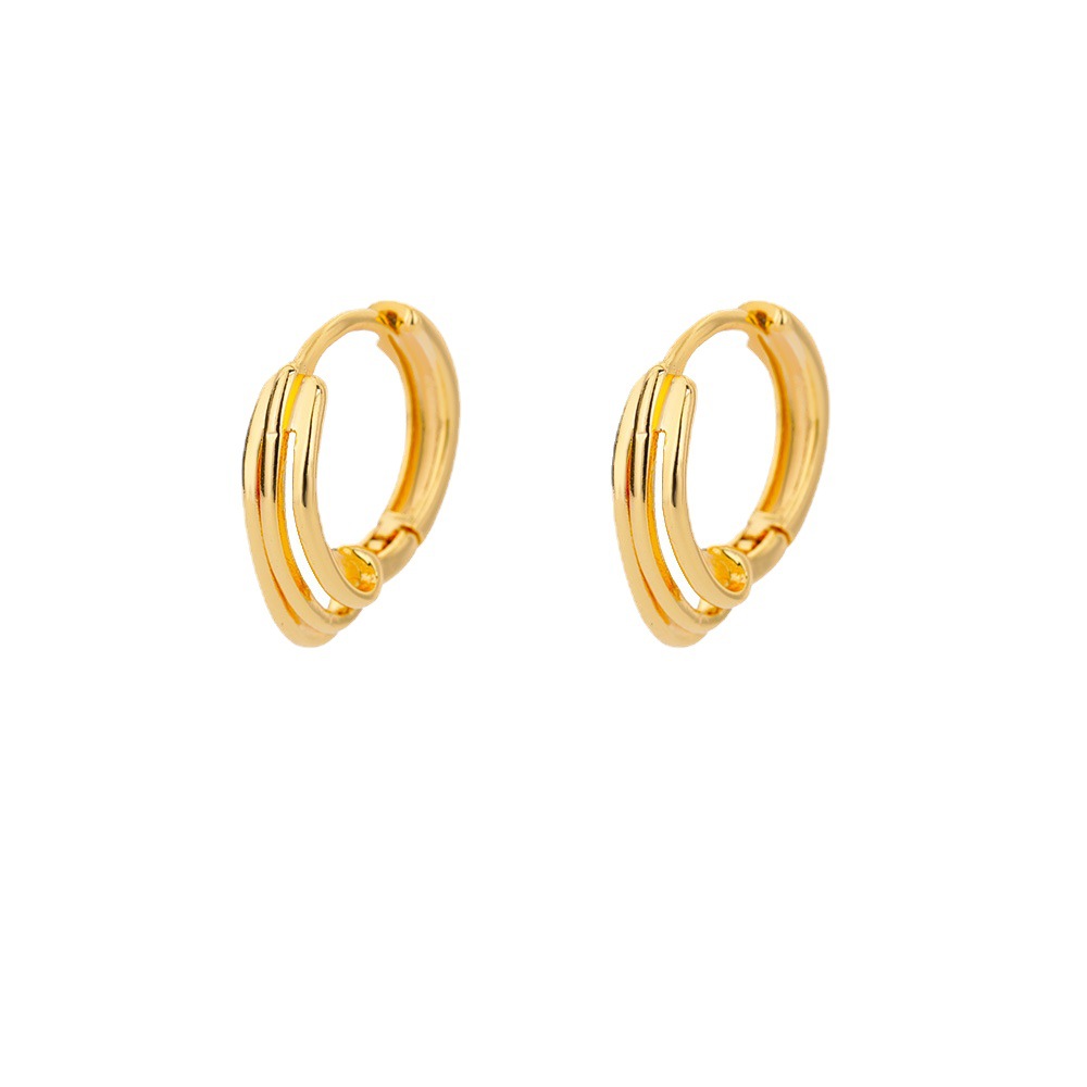 Simple Elegant Three-ring Ring All-match Ear Studs