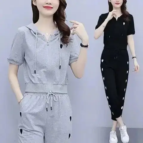 Summer New Trendy Chic Short Hooded Sporty