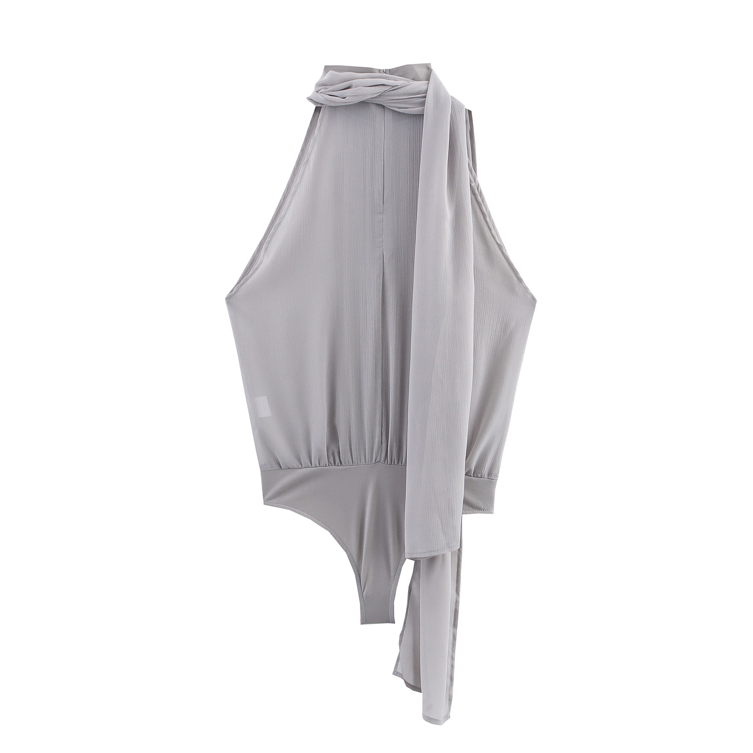 Summer European And American Style Pleated Bowknot Decoration Tulle Jumpsuit