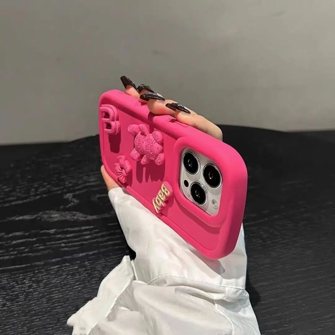 Three-dimensional Bear Modification Machine Phone Case