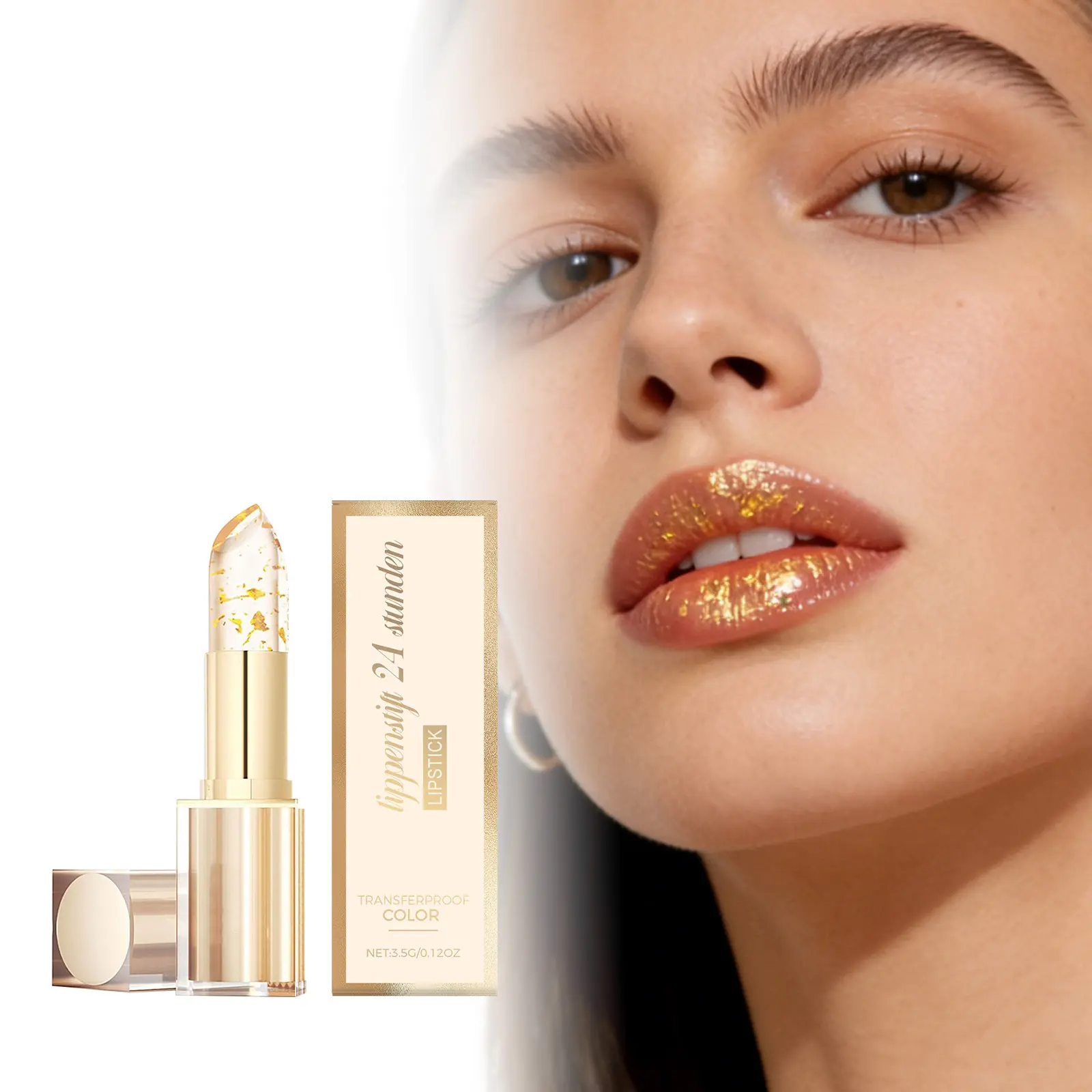 Gold-Leaf Temperature-Responsive Moisturizing Lipstick