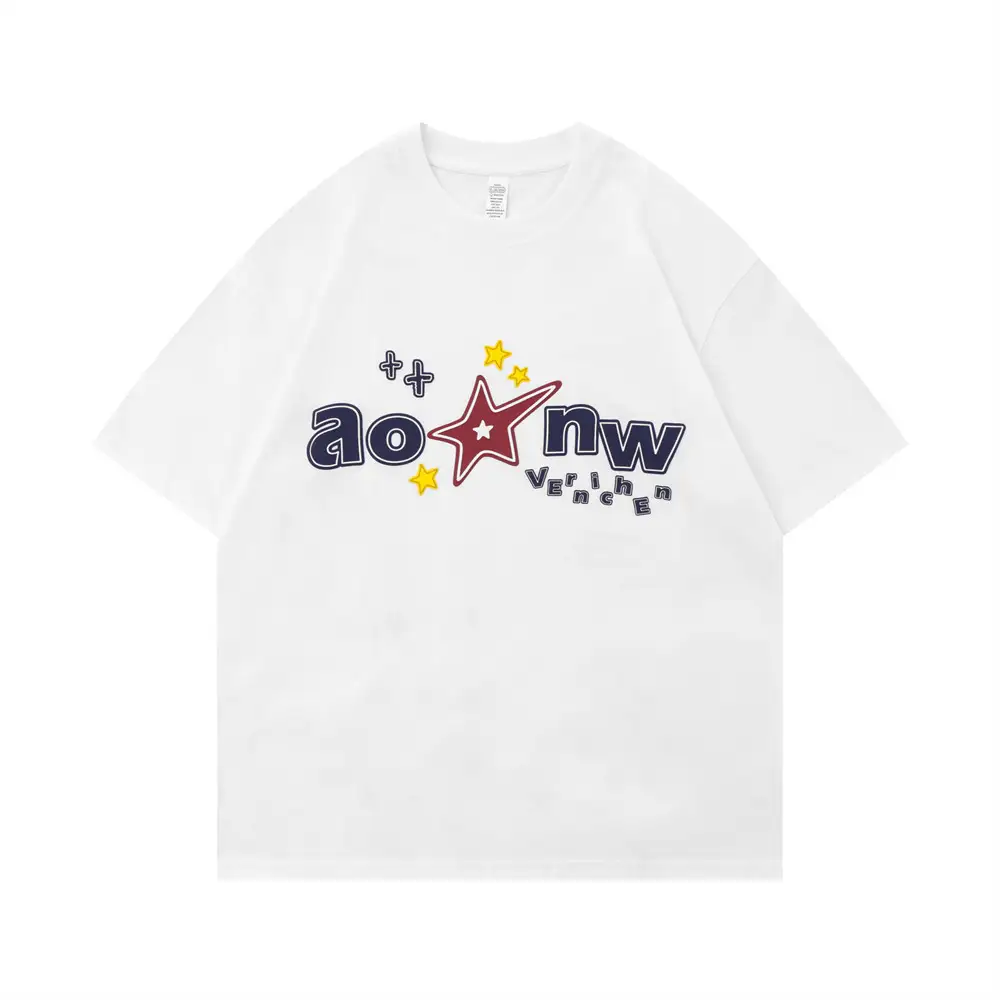 Letter XINGX Printed Short Sleeve Men Clothing Summer Casual