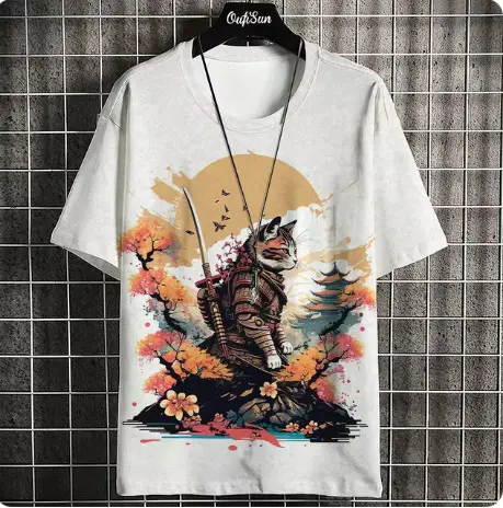 Men's Casual Summer Fashion Printed Japanese Short Sleeve