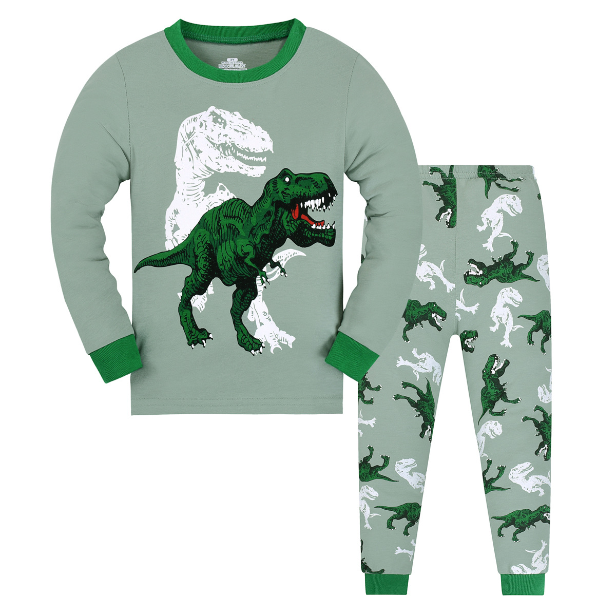 Boys And Girls Long Sleeve Trousers Homewear Children's Pajama Set - Image 20