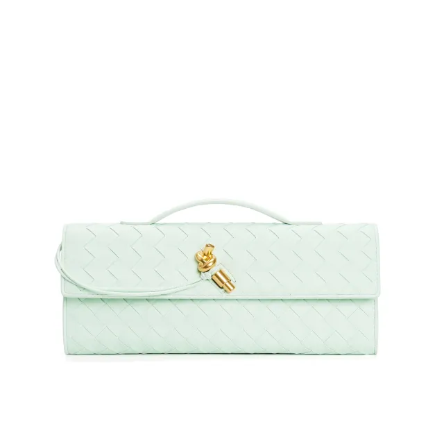 Woven Bag Shoulder Fashion Clutch Crossbody Bag Blue - Shop at LoveMi