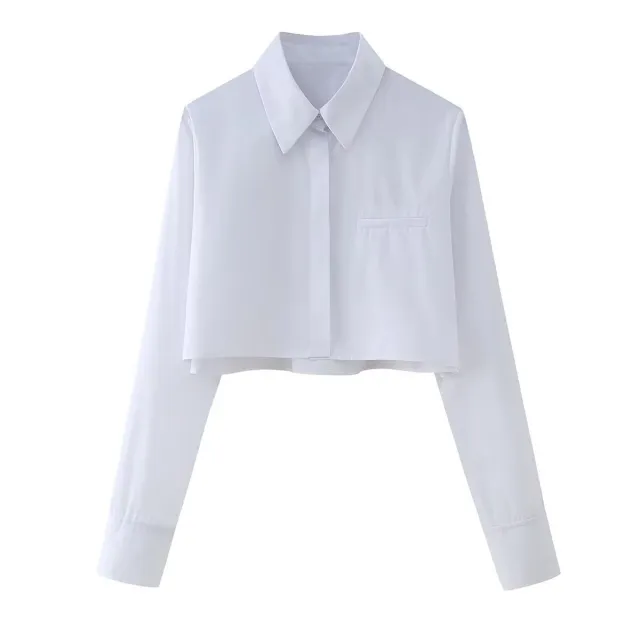 European And American Style French Three color Short Shirt White - Shop at LoveMi