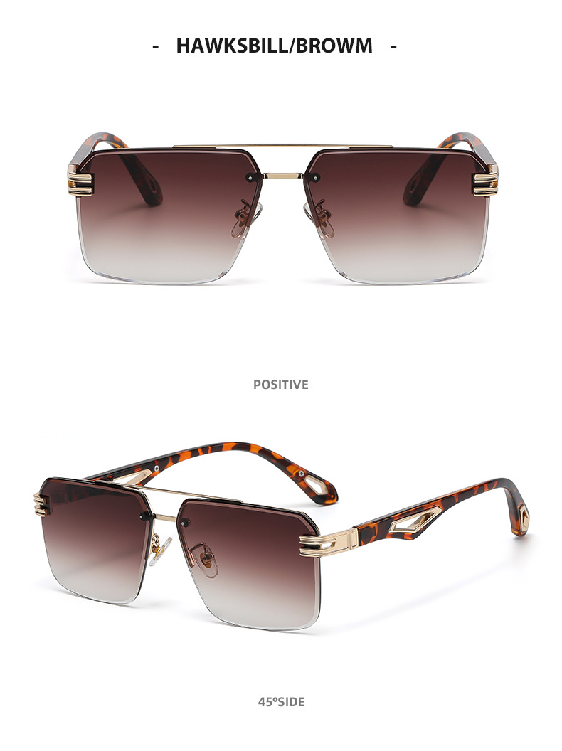 Title 9, Frameless Cut-Edge Double-Bridge Sunglasses