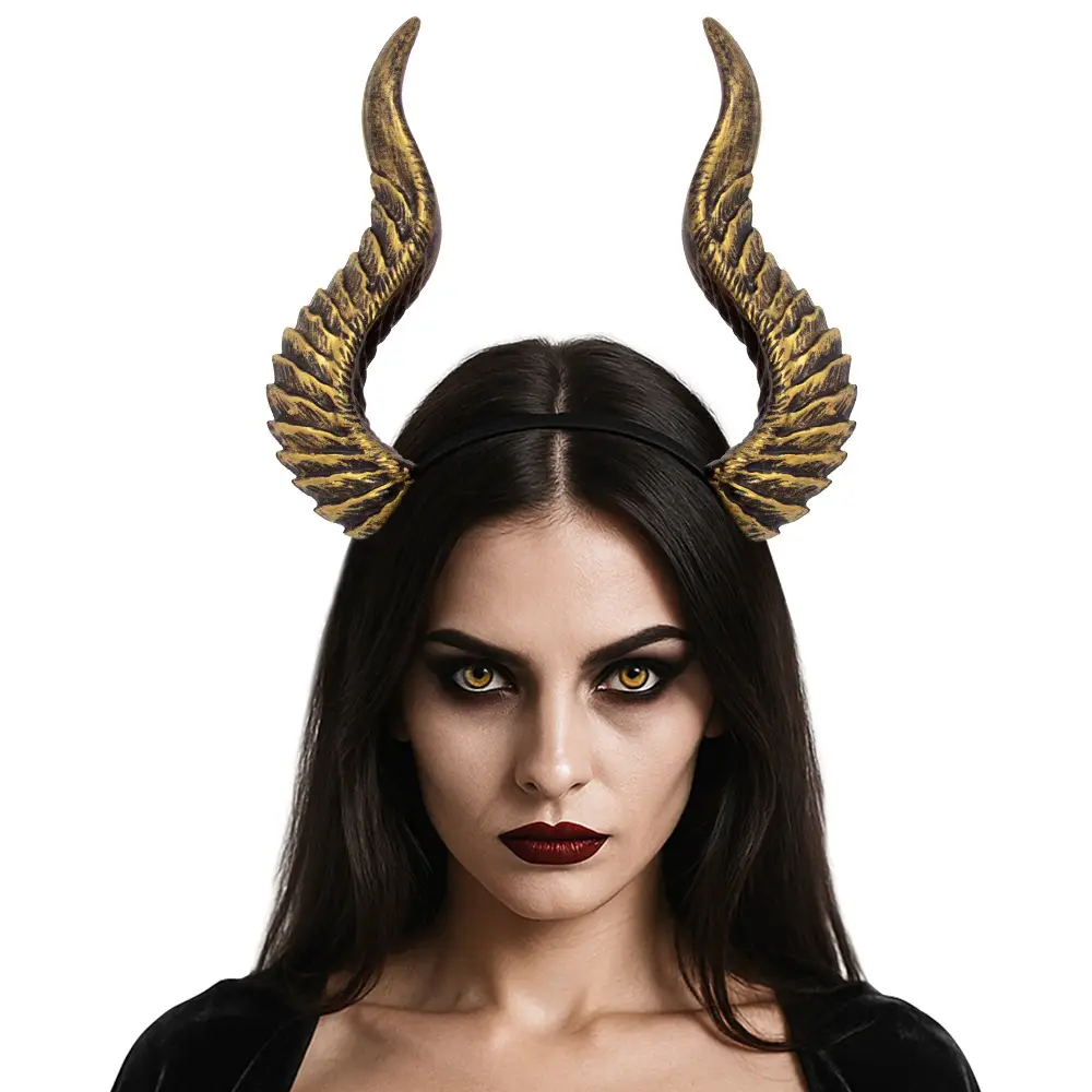 Cross-border New Halloween Festival Dress Up Devil Horn Headband DIY Assembly Cos Hair Accessories Props Can Be Transform Style