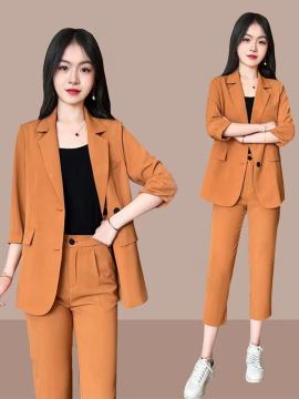 Plus Size Suit Coat Harem Pants Two-piece Set