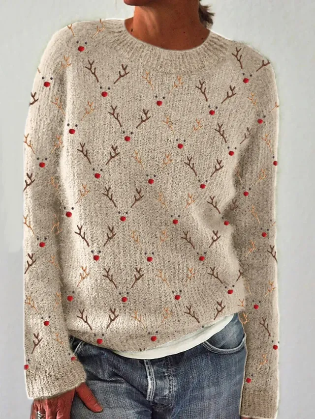 Christmas Style Elk New Digital 3D Round Neck Sweater 5 Style - Shop at LoveMi