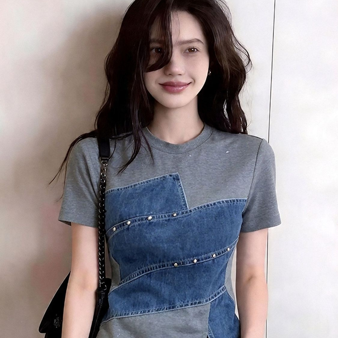 Womens Short-sleeve T-shirt With A Unique Design