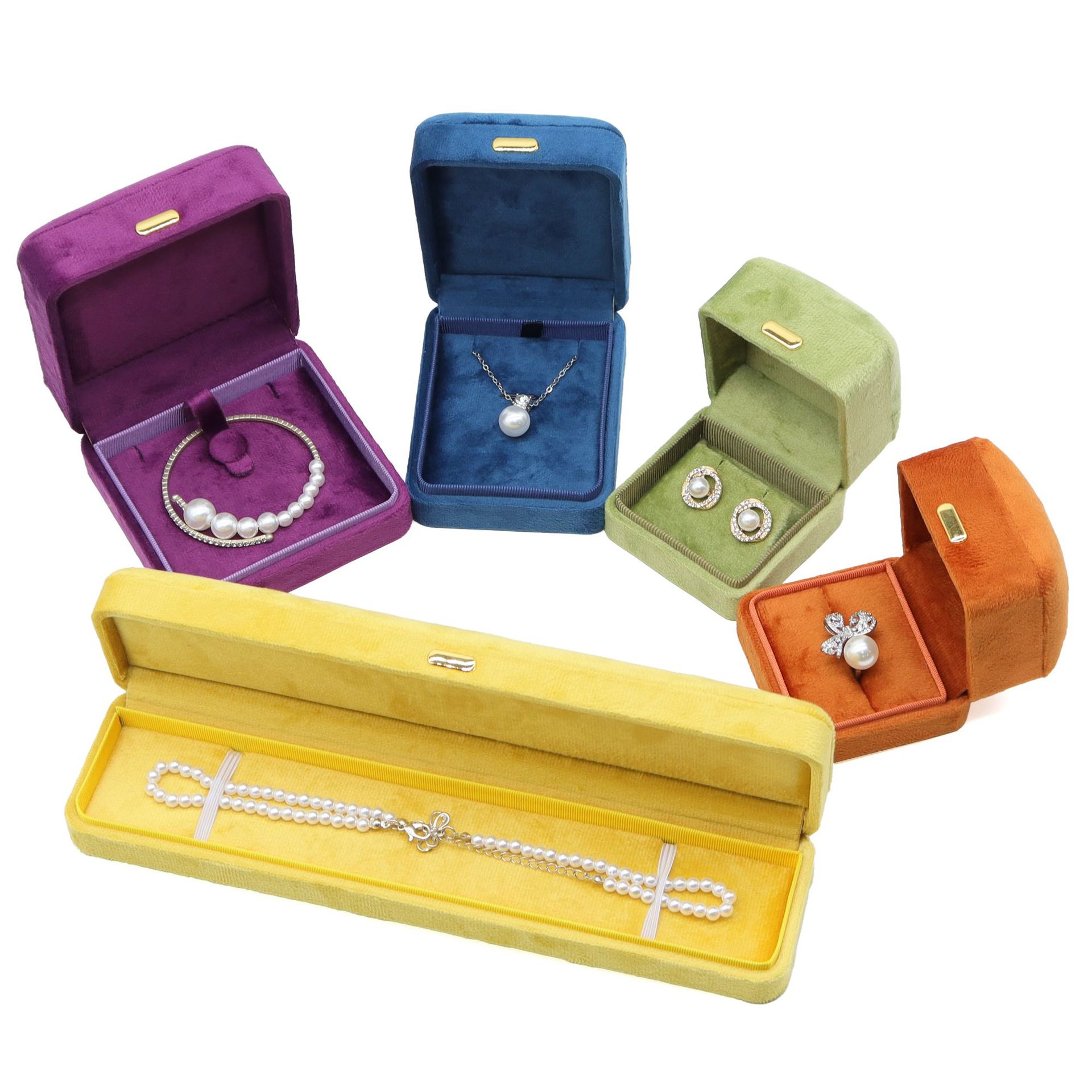 High-end Velvet Jewelry Box Pearl Necklace Box