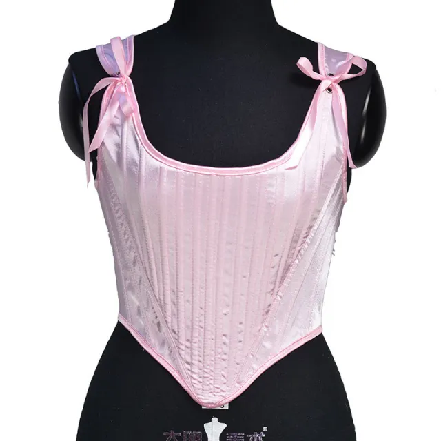 French Royal Style Tight Corset Sweet Powder L - Shop at LoveMi