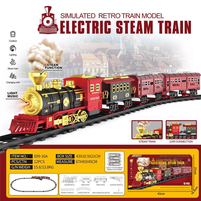 Classic Smoking Track Train For Christmas Toys