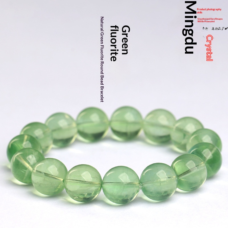 Natural Ice-Type Green Fluorite Bracelet Green Color