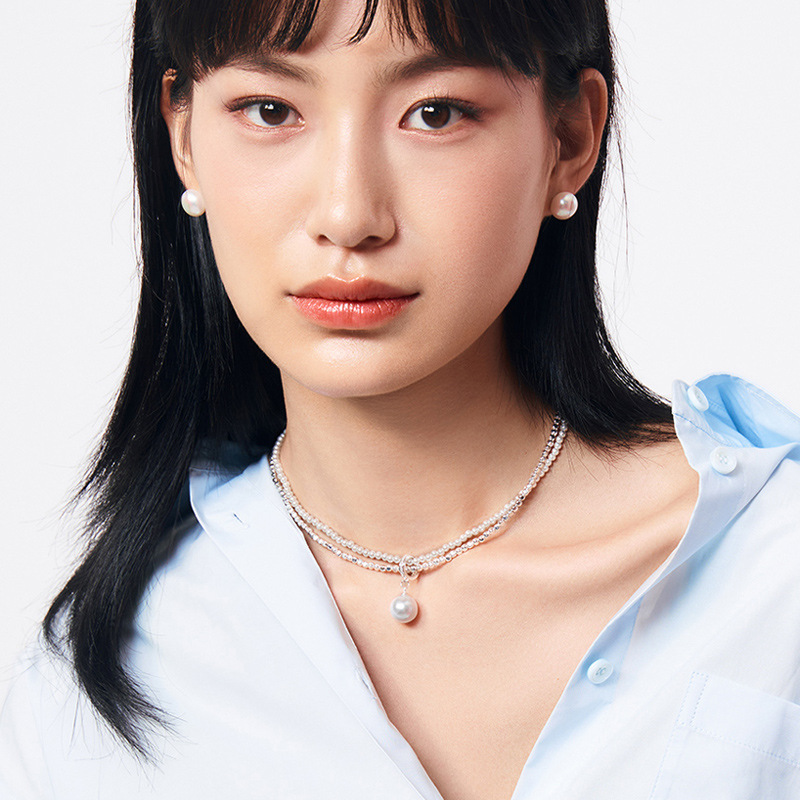 Two Pieces Of French Pearl Necklace With Broken Silver