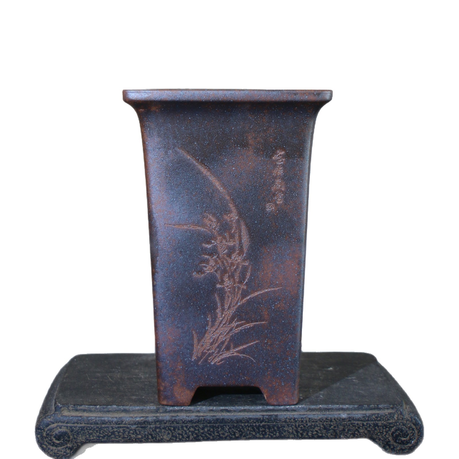 Zisha Orchid Fine Handcrafted Bonsai Pot Ceramic Square Wood-fired Orchid Basin 3