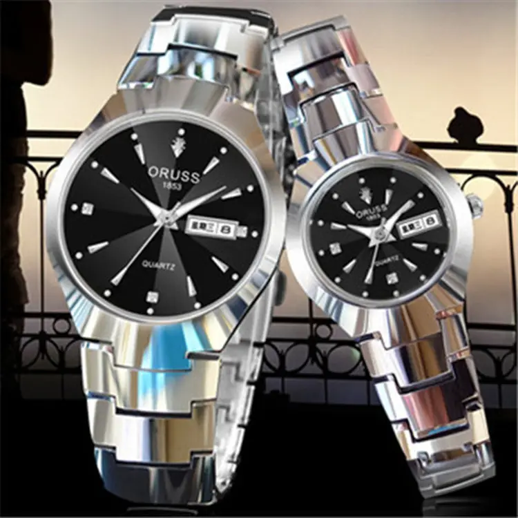 Tungsten Steel Color Waterproof Fashion Student Couple