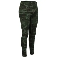 Women's Fashion Casual Printing High Waist Hip Lift Sports Trousers - Dark Army Green Camouflage - View 1