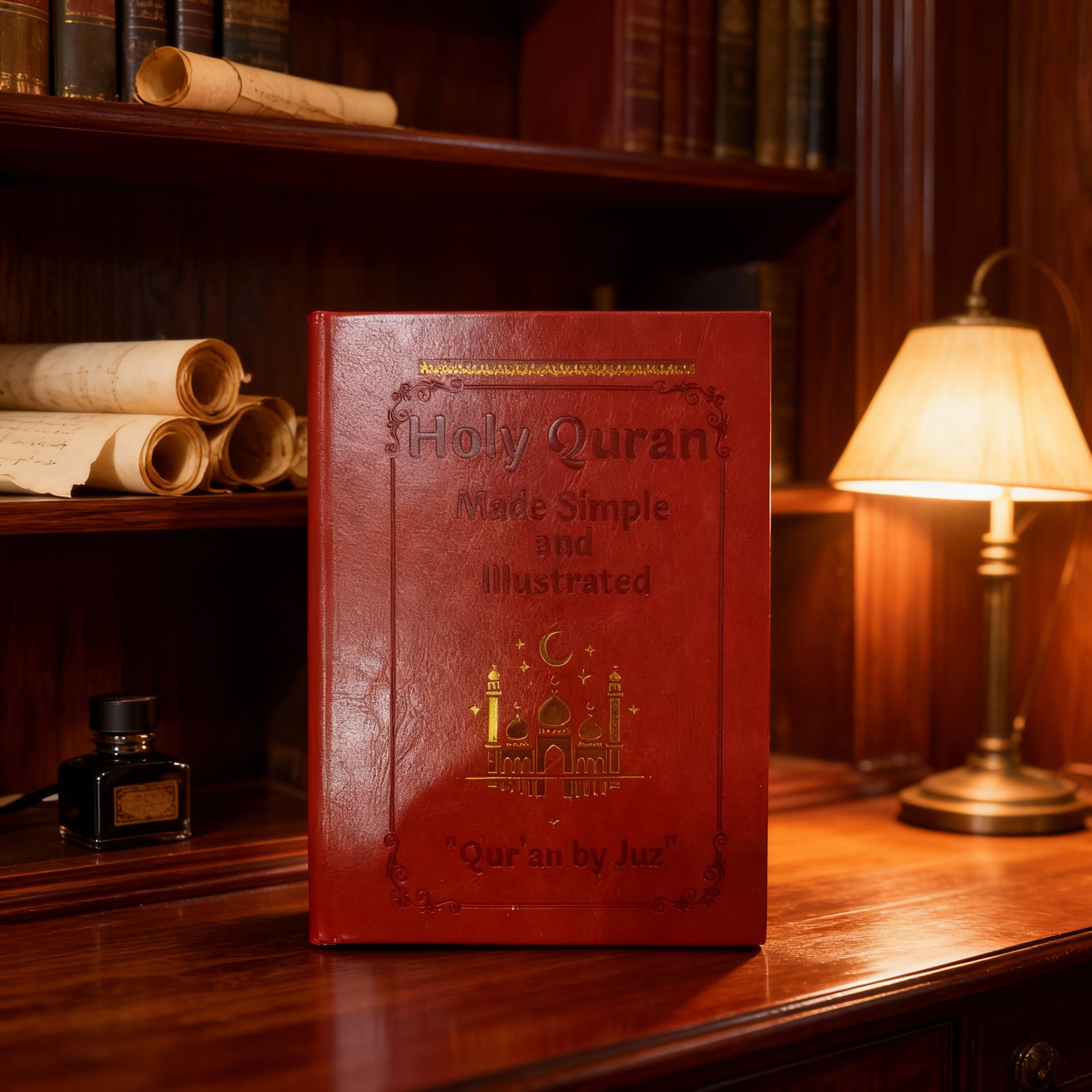 Quran Notebook In Brown Leather Binding