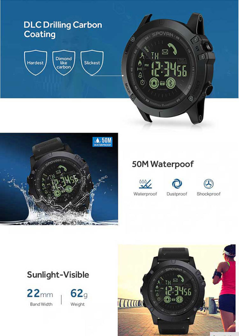 Title 4, Montre connectée Bluetooth sport, rappel de pas...