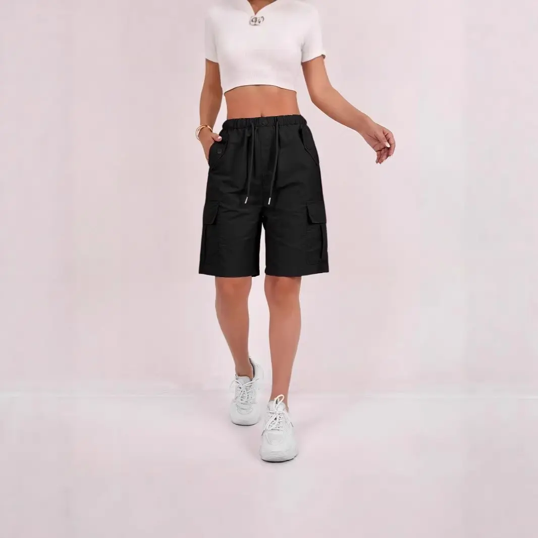 Casual Drawstring Capri Pants Trendy Sportswear