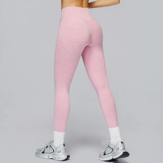 Brushed Yoga Trousers High waist Quick drying Slim Fit Fitness Pants Cherry Pink - Shop at LoveMi