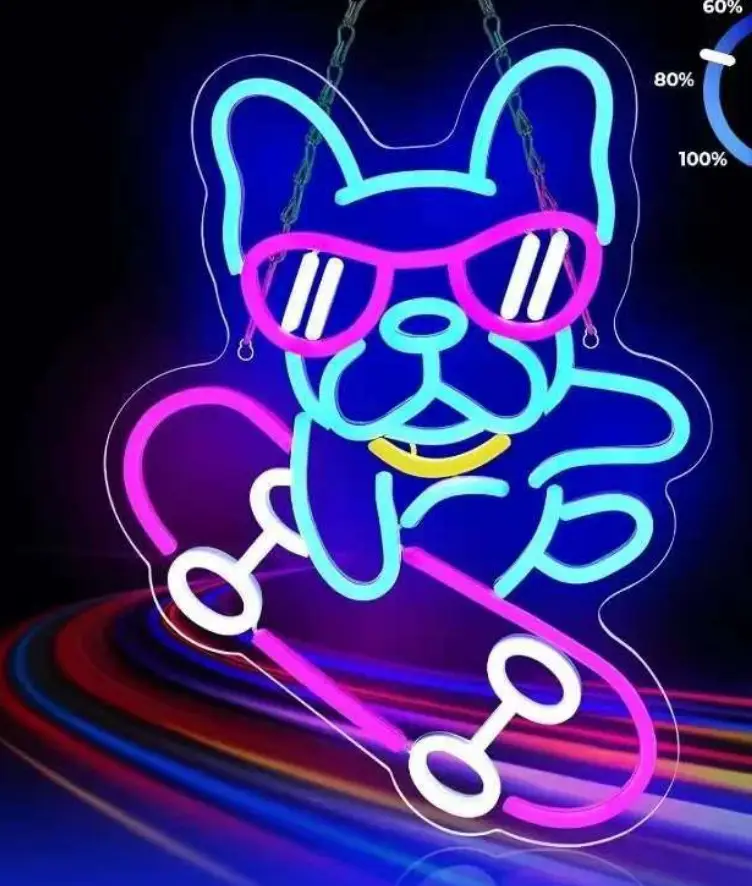 Animal Puppy Neon Decorative Light