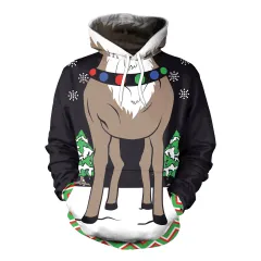 Women's Christmas Loose Versatile Hooded Creative Digital Printing Sweater - Sb101 029-Xl - View 1