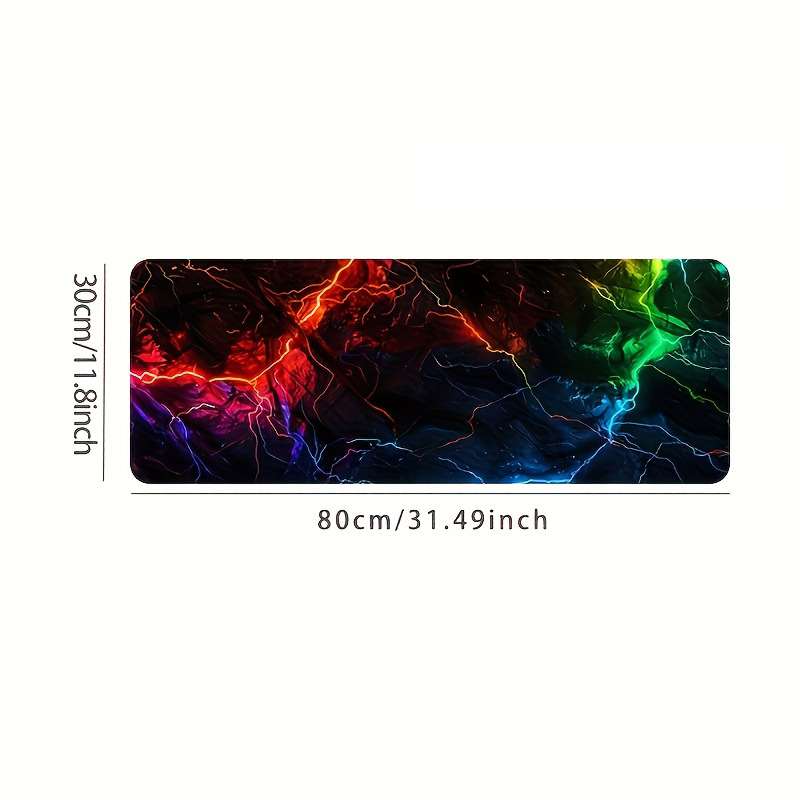 Large Gaming Mouse Pad Neon Lightning Durable 8