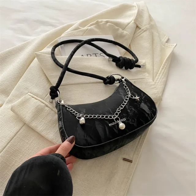 New Fashion All match Messenger Bag Summer Shoulder Underarm Black - Shop at LoveMi