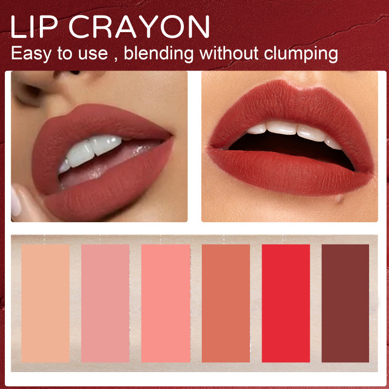 6-Color Matte Natural Lip Liner Set - Image 2