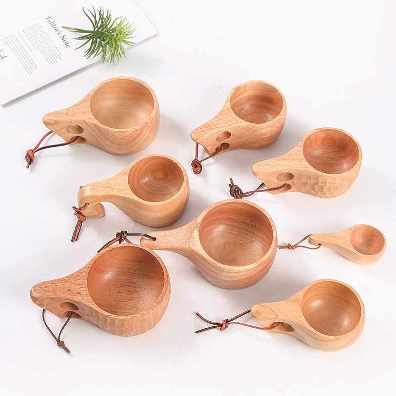 Nordic Wooden Milk Cup Artistic Camping Japanese Style