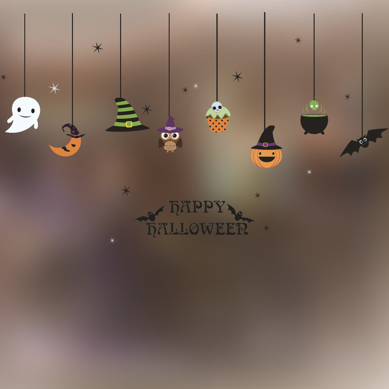 Title 25, Adesivos de Halloween para decoração de porta d...