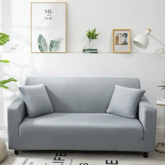 Household Minimalist Milk Silk Solid Color Sofa Cover Smoky Gray - Shop at LoveMi