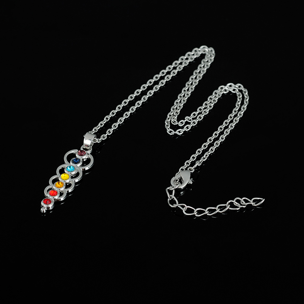 Natural Colorful Crystal All-match Alloy Necklace