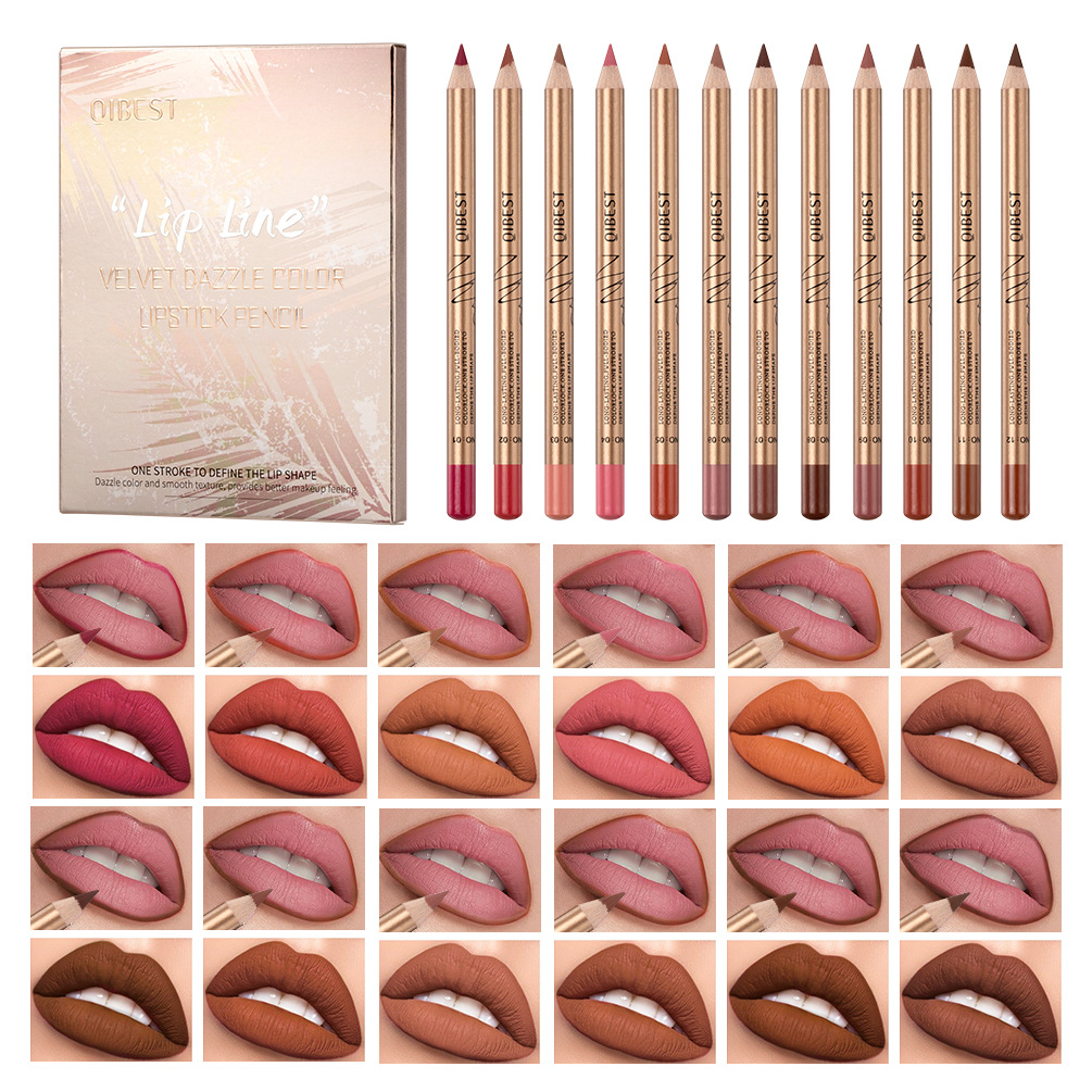 Colorful Non-smudgeable Long-lasting Non-stick Lip Liner Set
