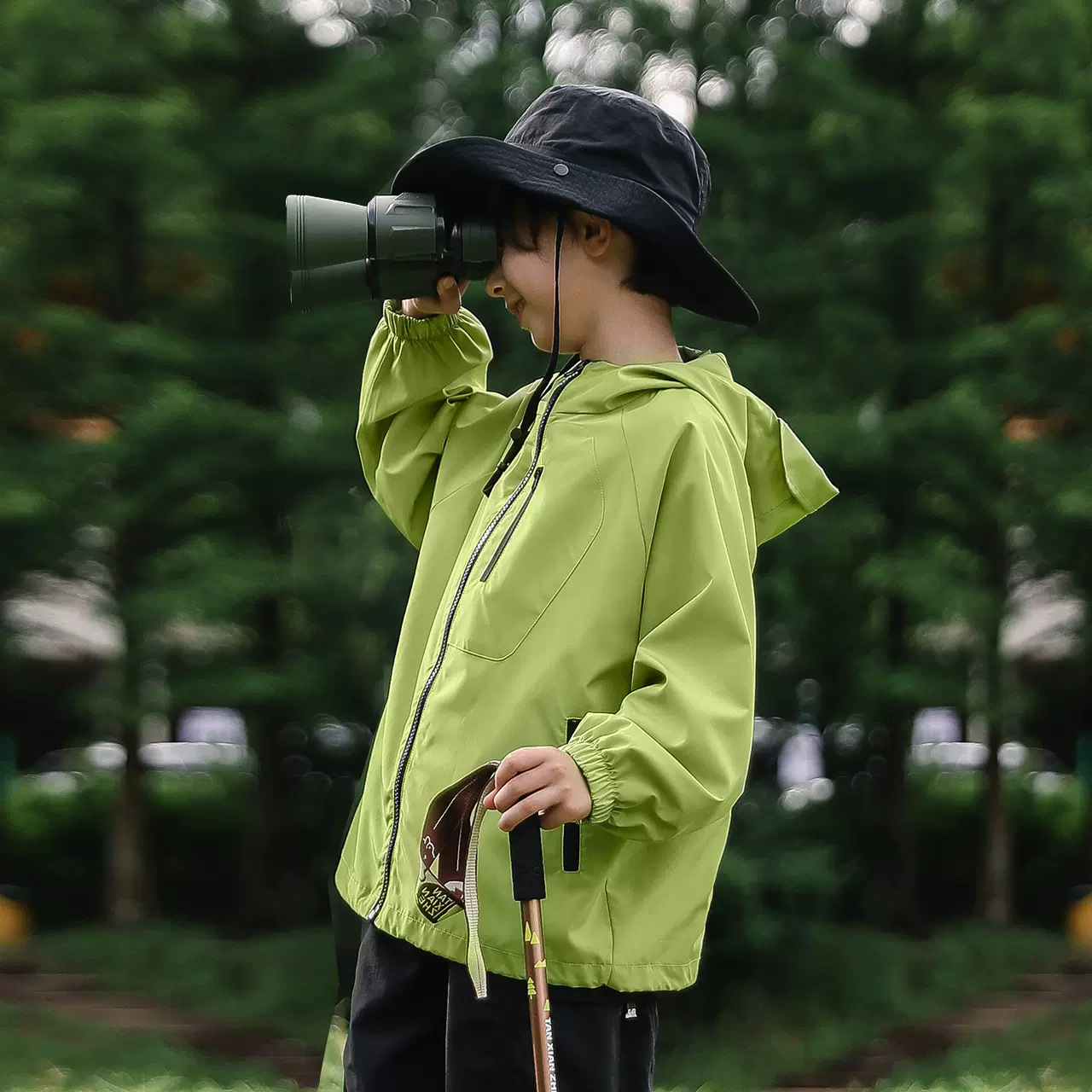 Hooded Windproof Outdoor Jacket For Older Children