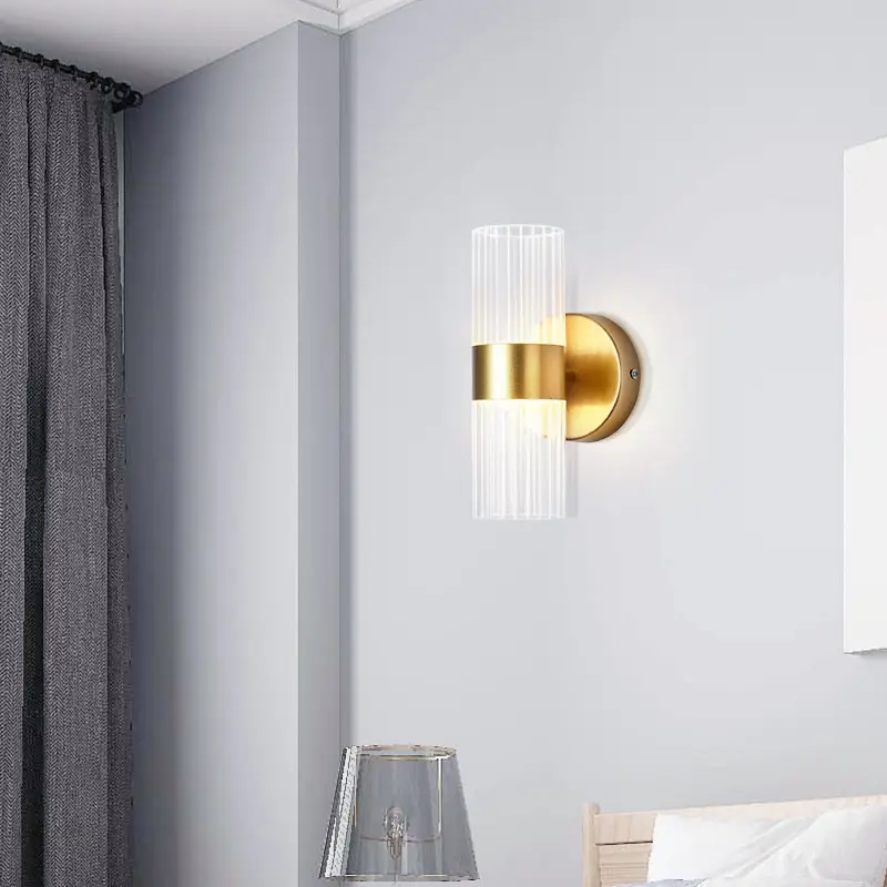 Round Tube-shaped Up And Down Luminous Living Room Two-color LED Bedside Wall Lamp