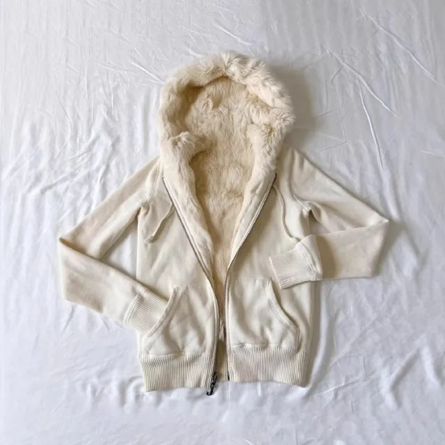 Retro Slim Fit Tight Waist Apricot Long Sleeve Plush Zipper Sweater Jacket Apricot - Shop at LoveMi