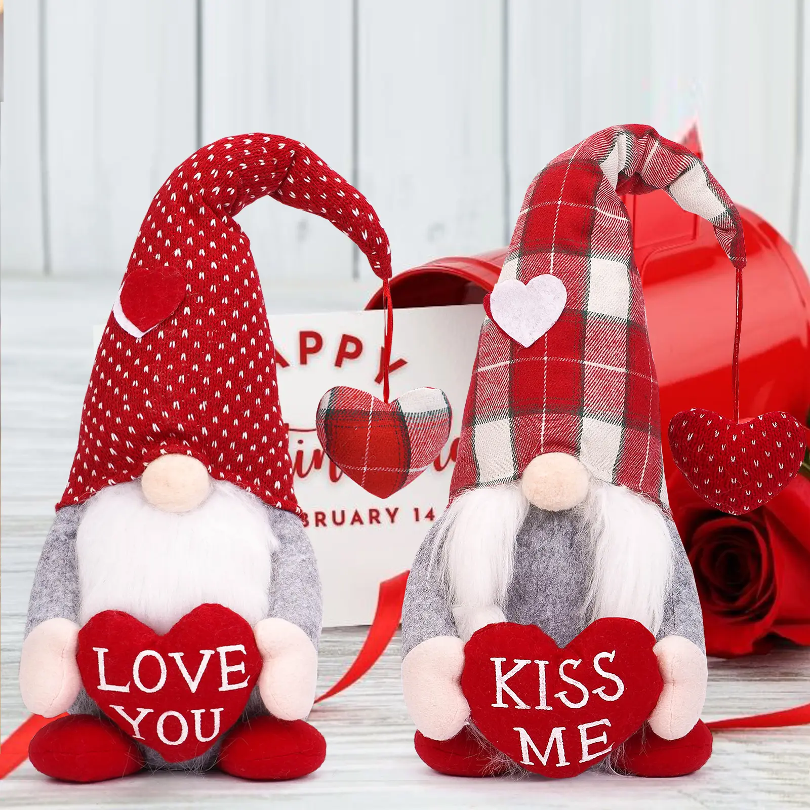 Feeding Cotton Valentine's Day Love Pendant Faceless