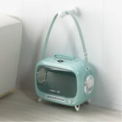 TV Cat Bag Out Portable Space Capsule Pet Backpack Carrying Large Capacity Portable - Bird Lake Blue - View 1