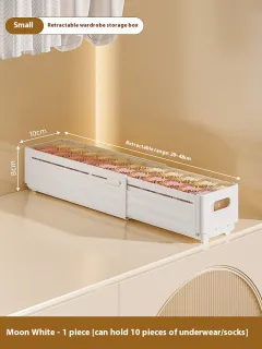 Wardrobe Storage Box Clothing Toys Storage Box Underwear Storage - Elegant White Small Size 10Cm - View 1