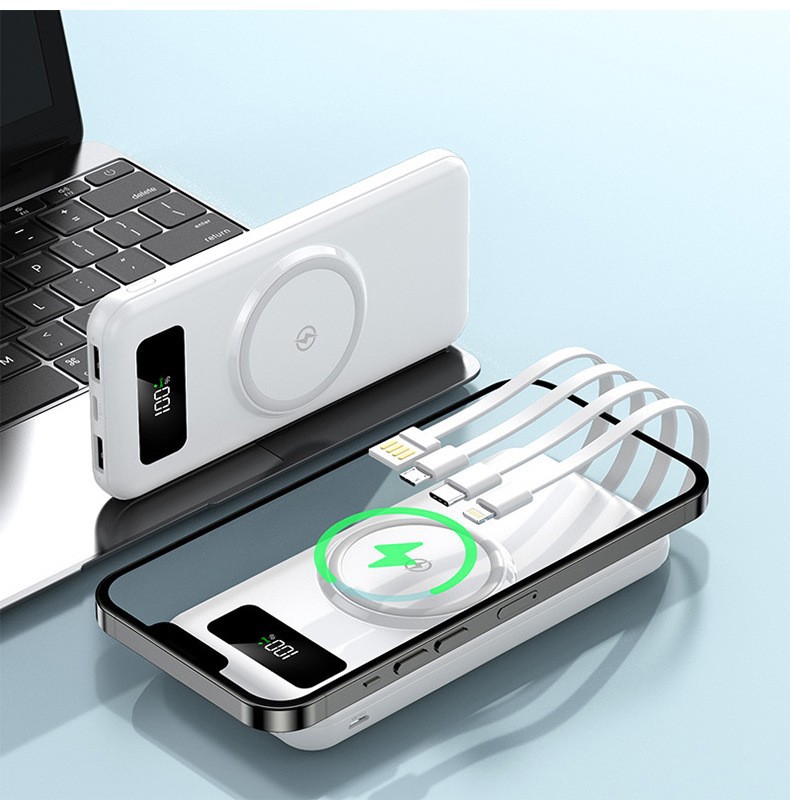 40000mAh Power Bank Backup 4 USB Fast Charge Wireless Portable External Battery - Photo 5 sur 8