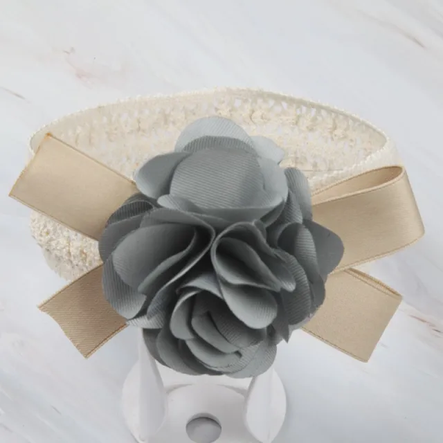 Flower Not Tight Wide Hair Band Headband Gray - Shop at LoveMi