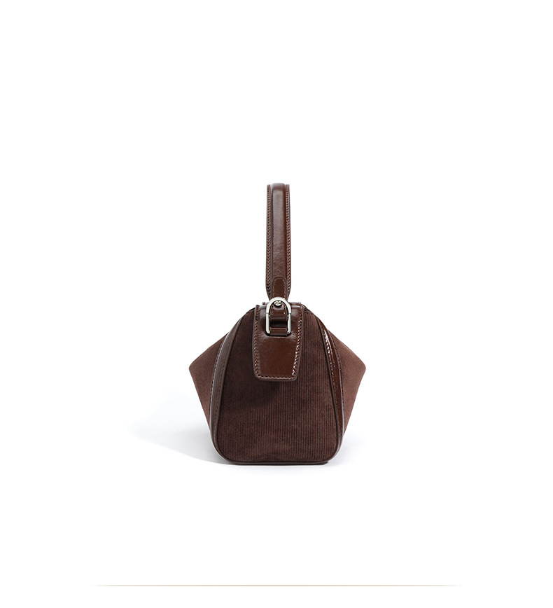Textured cowhide shoulder bag