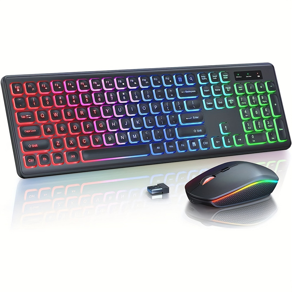 Backlit 24g Wireless Keyboard And Mouse Combination Rechargeable