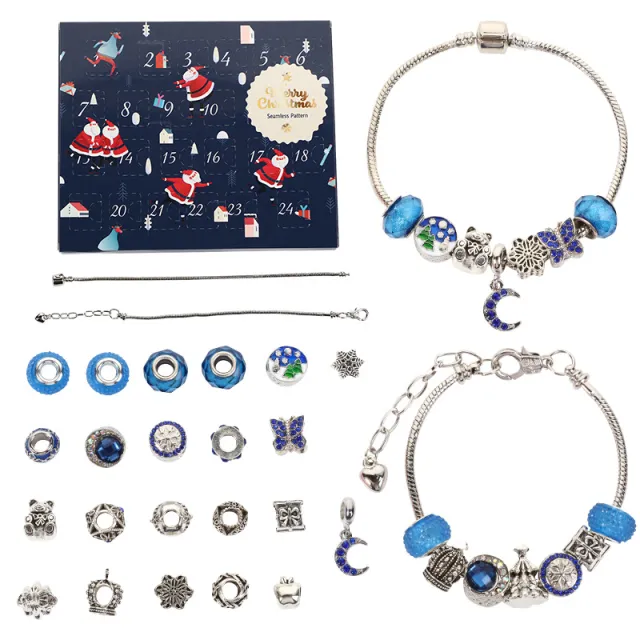 Christmas 24 Calendar Countdown Surprise Blind Box Blue - Shop at LoveMi